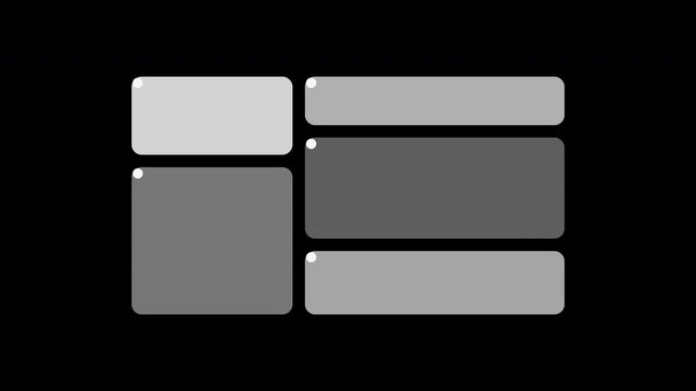 White treemap tiles rebalancing data proportions on transparent background