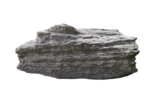 Rock isolated transparency background.