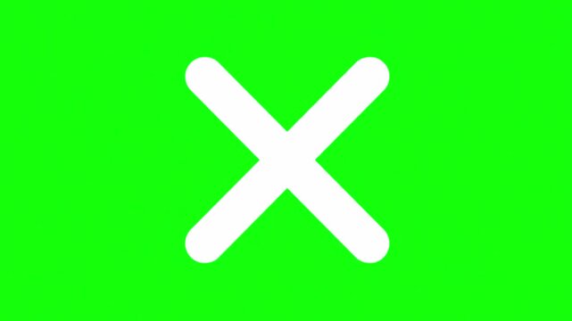 UI interface delete or incorrect X mark motion element