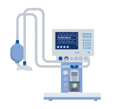 Medical ventilator machine providing life support in hospital