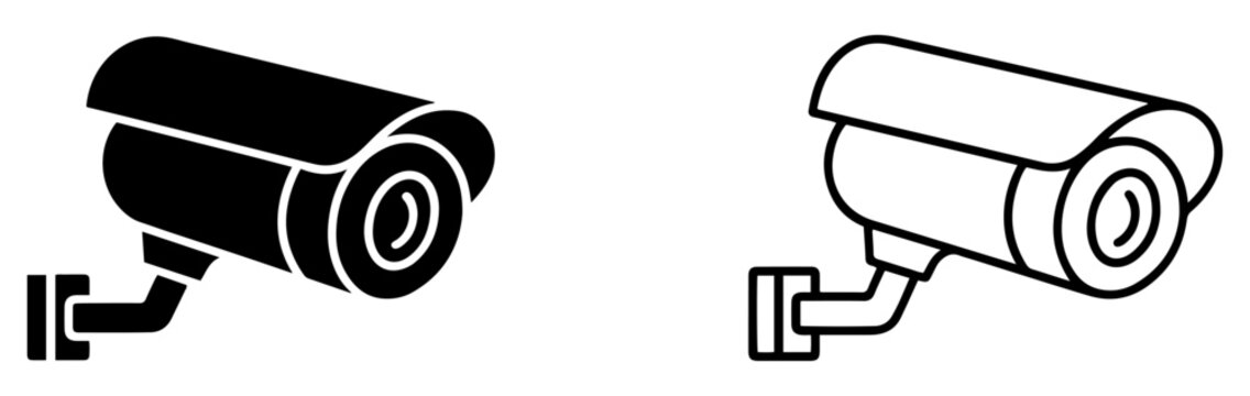 cctv security camera line icon