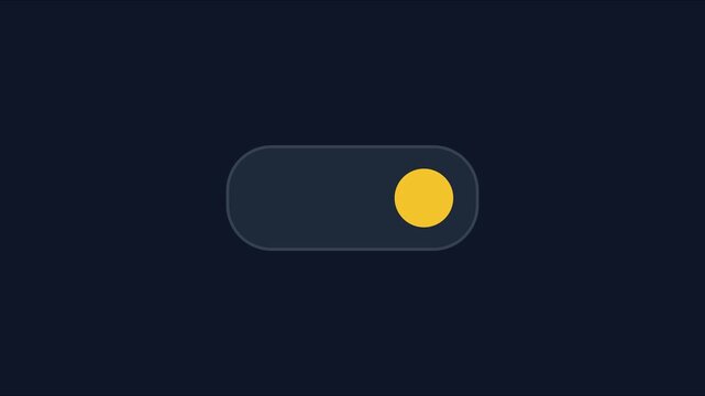 Minimalist ui toggle switch animation: interactive button activation for web and app 4k interface