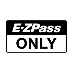 Fototapeta premium E zpass only road sign graphic for highway toll collection and electronic payment lanes Vector