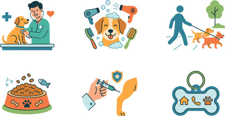 Fototapeta premium Comprehensive Guide to Professional Veterinary Care, Pet Grooming Services, and Healthy Animal Husbandry