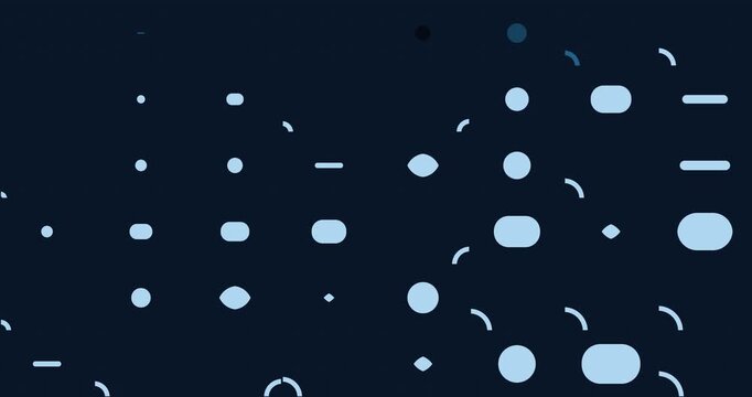 Swiss style kinetic typography grid animation showing smooth geometric motion in this dynamic digital video footage