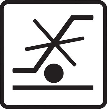 Fragile handling symbol pictogram indicating delicate cargo warning sign for shipping and logistics isolated on white background