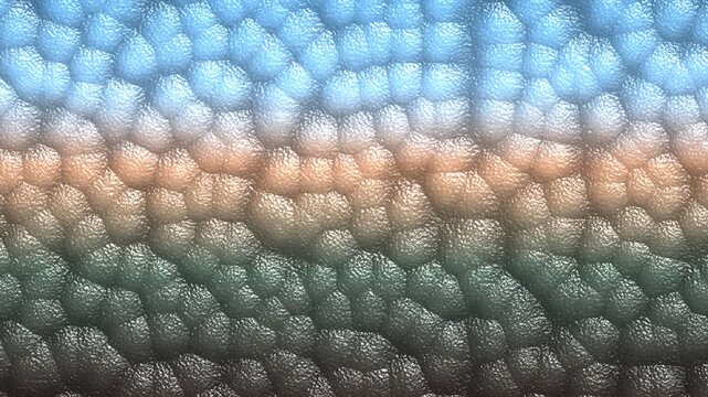 Frosted abstract bubble texture with blue and green gradient. 4K Video