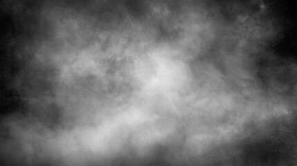 Fototapeta premium Dense clouds of white smoke swirling against a stark black background. Dramatic atmospheric texture for moody design projects or conceptual overlay effects.