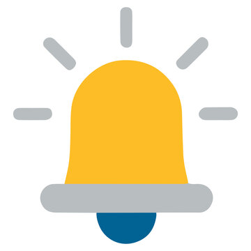 Ringing bell alarm notification service alert school bell icon vector illustration