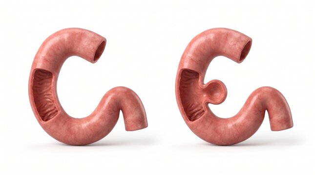 Healthy Human Duodenum Compared with Duodenal Diverticulum and Abnormal Intestinal Pouch