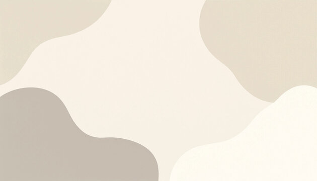 Abstract minimalist background with organic beige and cream shapes for design and branding concepts
