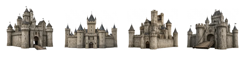 Medieval stone castles and fantasy fortress collection © Valeri Luzina
