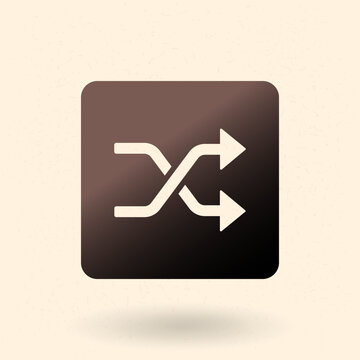 Vector Shuffle Button for Media Player