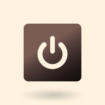 Vector Power Button for Media Player