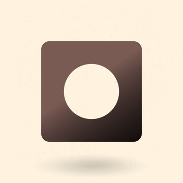Rec Vector Button for Media Player