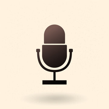 Vector Basic Icon of Microphone