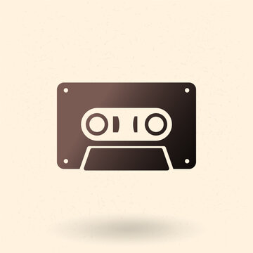 Vector Basic Icon of Audio Cassette