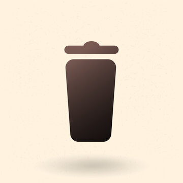 Vector Basic Icon of Garbage Container