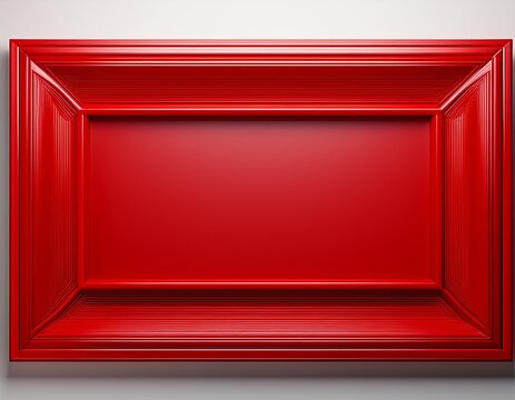 red rectangular border on a plain surface perfect for various design uses png