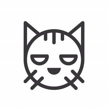 Cat animation icon for social media, presentations, videos, websites. Alpha Channel