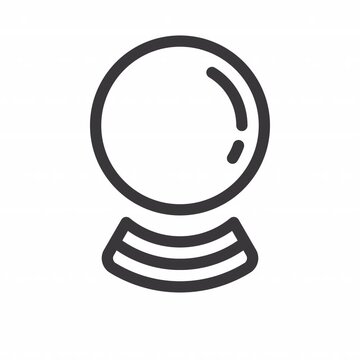 Crystal Ball animation icon for social media, presentations, videos, websites. Alpha Channel