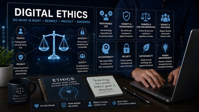 Digital Ethics interactive digital display for responsible technology