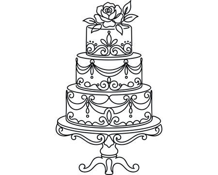 wedding cake vector