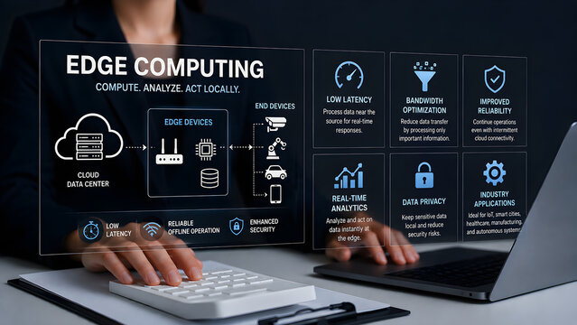Edge Computing holographic dashboard for edge technology