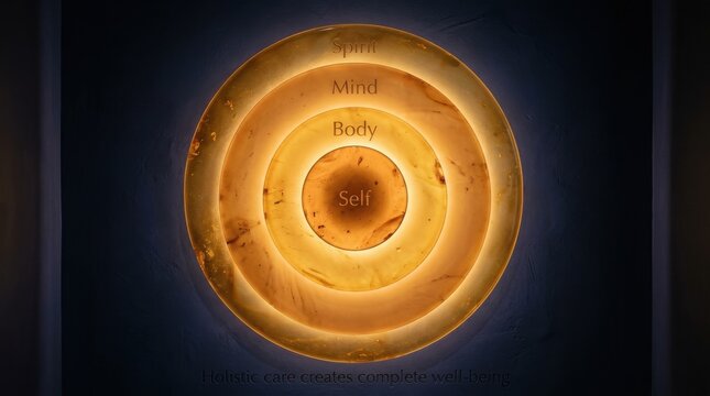 Diagram illustrating the interconnected layers of self mind body and spirit