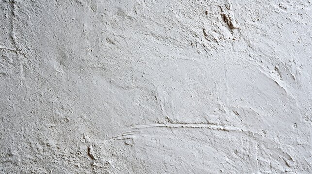 White painted rough plaster wall texture background for design project