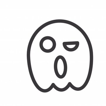 Ghost animation icon for social media, presentations, videos, websites. Alpha Channel
