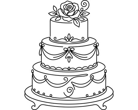wedding cake vector