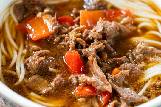 Spicy sour beef rice noodles in Changsha