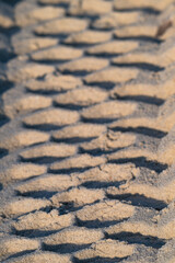 Fototapeta premium A close-up photo of a car track
