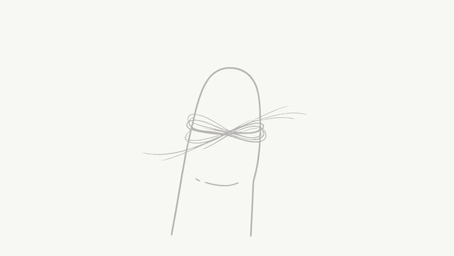 Minimalist Line Drawing of a Tall Bottle Tied with String Bow