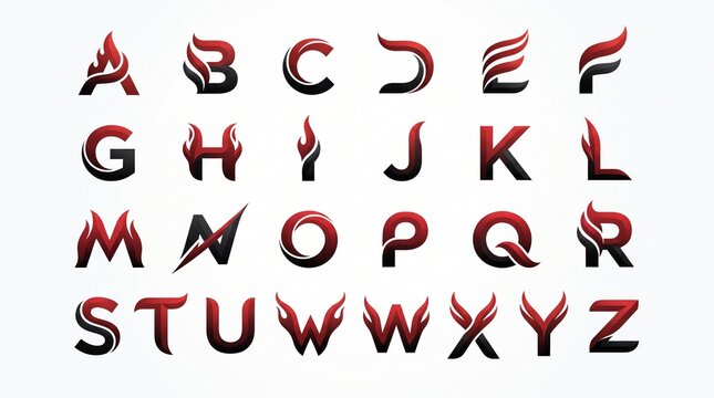 Fire Alphabet Vector Font. Flames Letters Set. Burning Text Typeface. Fiery Logotype Collection. Aggressive Lettering Design. Hot Red Character Series. Grunge Text Art