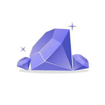 Shiny diamond vector element. Gem jewellery shape illustration.