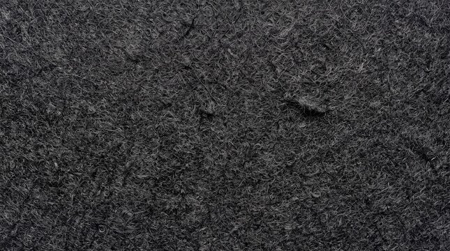 Dark Charcoal Wool Felt Fabric Texture Close Up