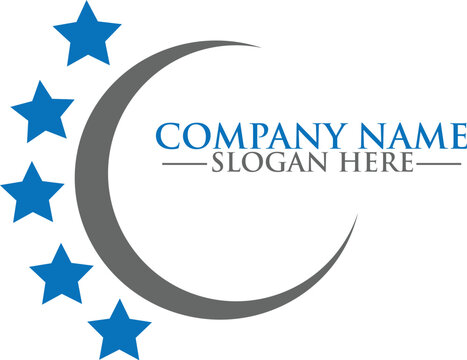 Logo combining a moon and a star