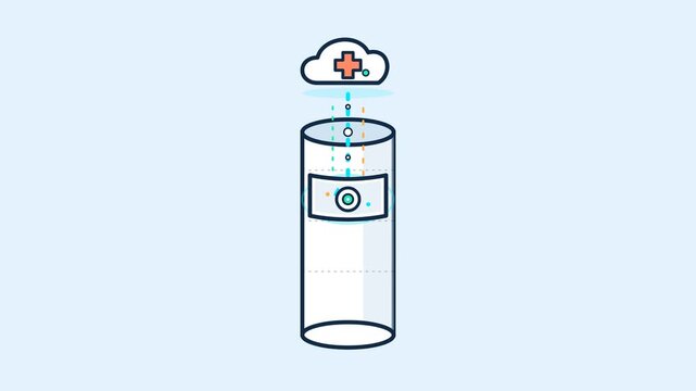 Digital Health Smart Patch Data Syncing with Cloud Animation