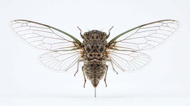 Transparent-winged cicada specimen