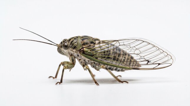 Transparent-winged cicada photography