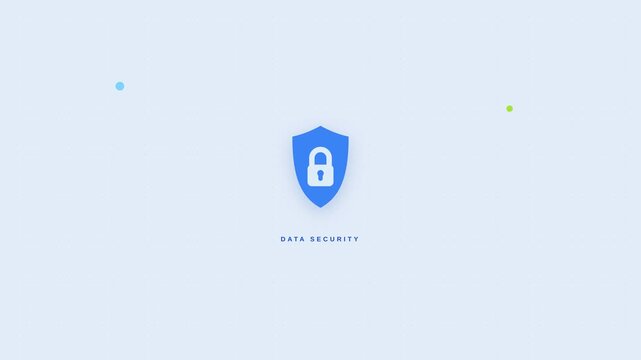 Motion Security Lock Animation Video Demonstrating Digital Security and Data Protection.