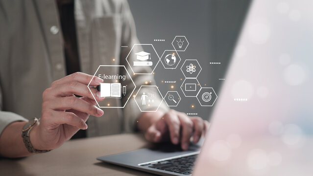 The concept of online skills development courses during social distancing at home to prepare for career paths: online learning.