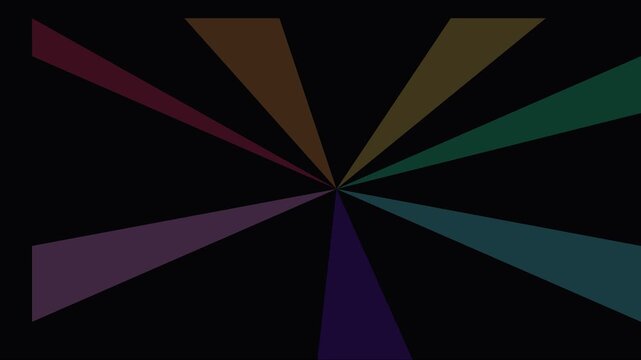 Abstract colorful light rays animation 4k background, with dynamic radial, beams and glowing, geometric patterns for, modern digital motion
