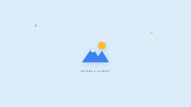 Motion of a serene mountain landscape with sun and clouds in a peaceful sky scenic nature view.