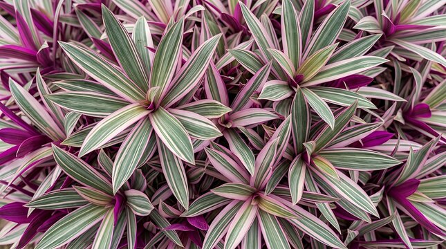 Tradescantia spathacea tricolor pink and green foliage background top view tradescantia spathacea tricolor pink green foliage background top view plant leaf leaves tropical houseplant botanical