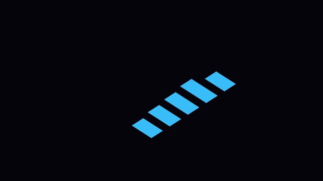 Motion of Digital Bar Graphs in Dynamic Blue and Black Visuals for Data Representation.