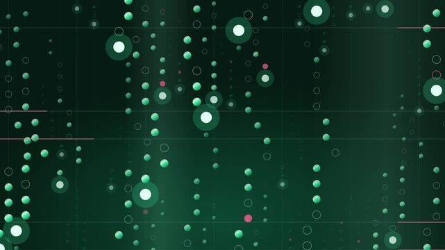 3D motion graphics featuring orange purple digital glitch and hex code over a black background. Neon sci-fi data flow in a cyber VJ pattern and digital HUD heads-up display backdrop concept
