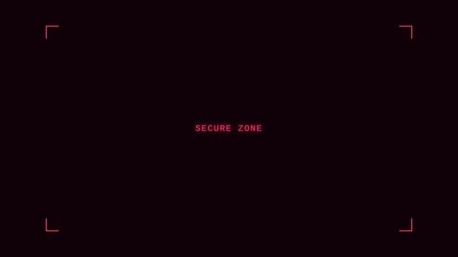Dynamic motion video of glowing red text appearing against a black background for digital effects.